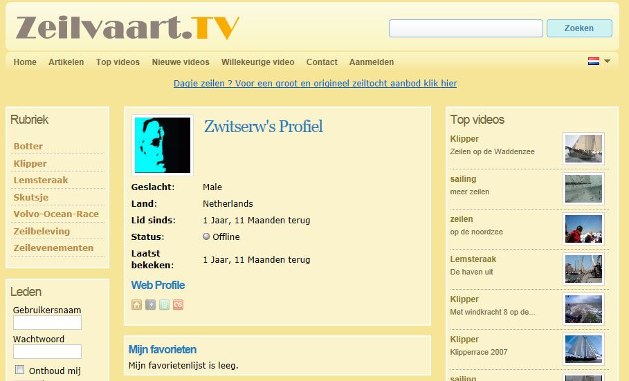 Zwitserw op Zeilvaart.TV